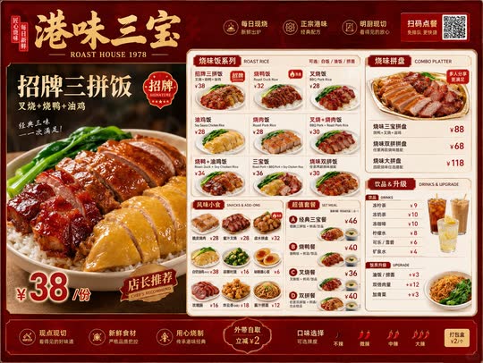 餐饮品牌菜单板