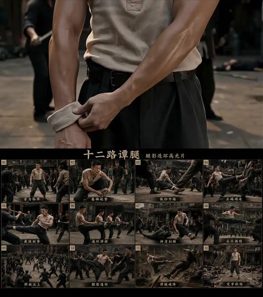 功夫武术高光片 workflow